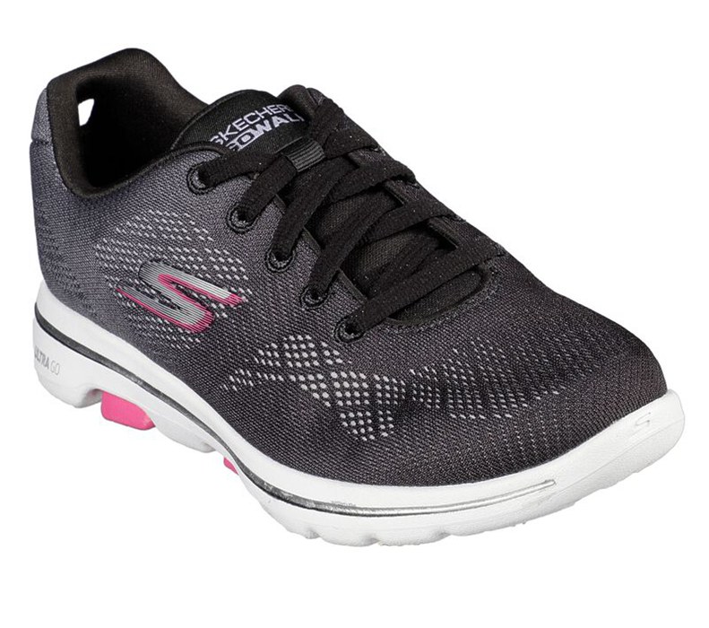 Skechers Gowalk 5 - Alive - Womens Sneakers Black/Pink [AU-GC5694]